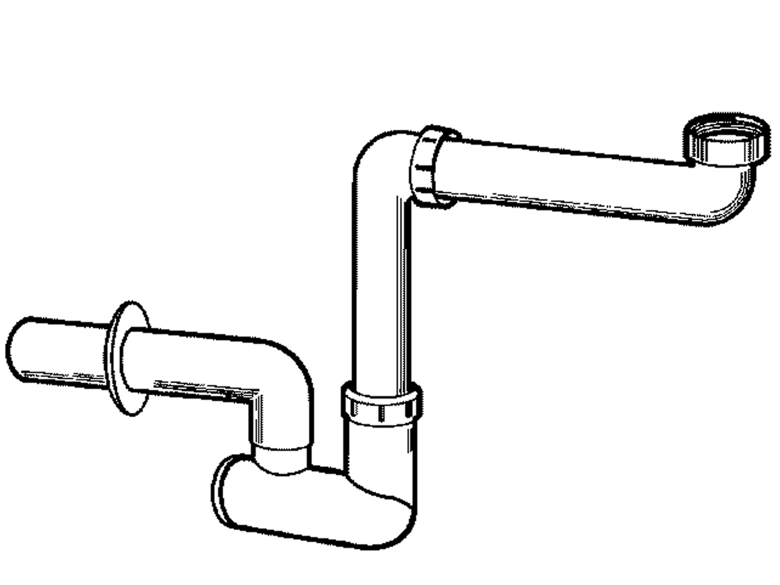 Dallmer Waschtisch Möbel Siphon 137 DN32 Sifon Raumspar