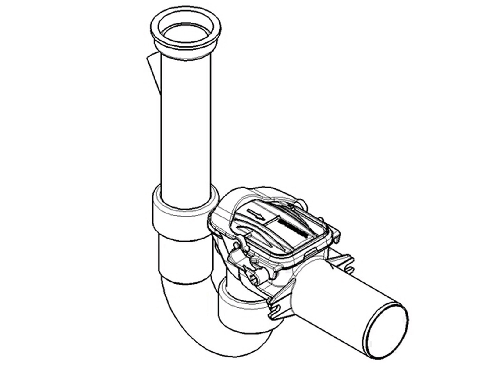 comfort-Clapet anti-retour DN 50 à deux battants Staufix, siphon